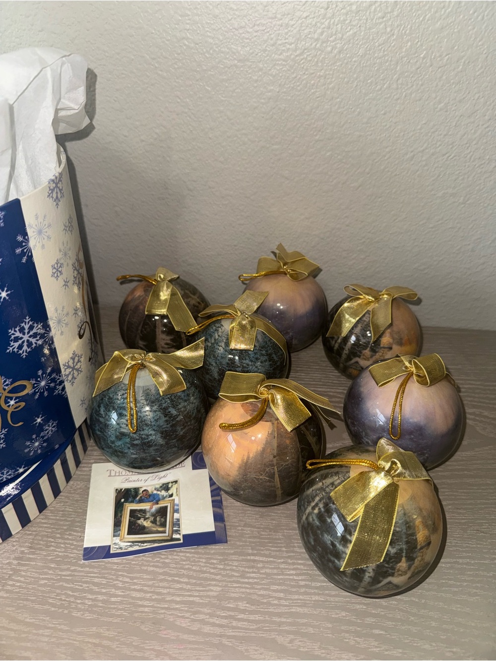 Thomas kinkade painter of light, The blessings of Christmas Ball Ornaments 8